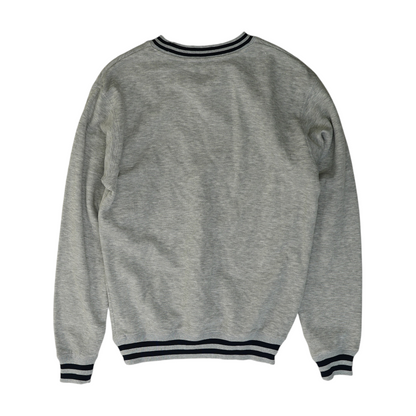 Gray Print Sweatshirt Pullover