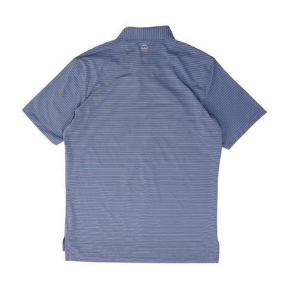 Blue Striped Short Sleeve Polo