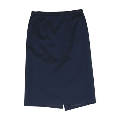 Black Solid Midi Skirt