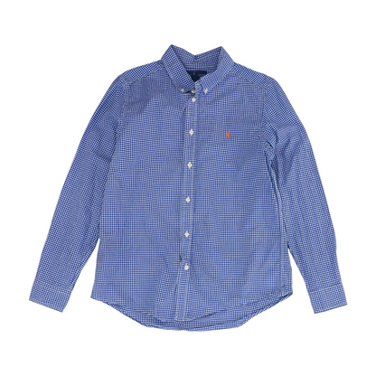 Blue Check Long Sleeve Button Down