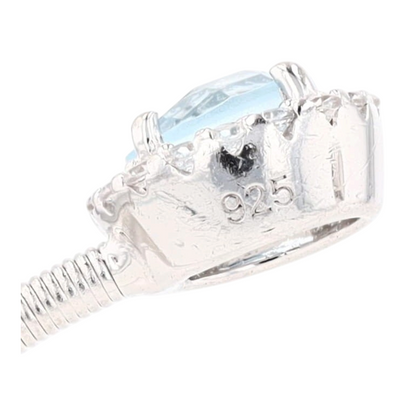 Sterling Silver Aquamarine Cuff Bracelet