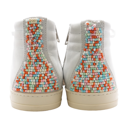 Embellished Zip High Top Athletic Shoes