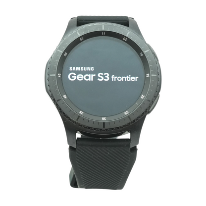 32mm Gear S3 Frontier Black Smartwatch Black Band Medium