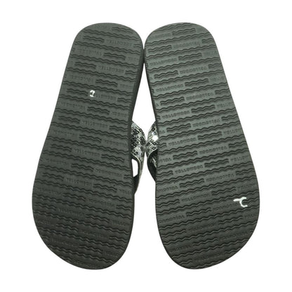 Silver Flip Flop Sandals