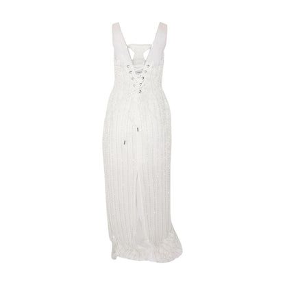 White Formal Midi Dress