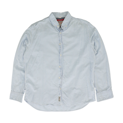 Blue Striped Long Sleeve Button Down
