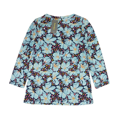 Navy Petite Floral Crewneck T-Shirt