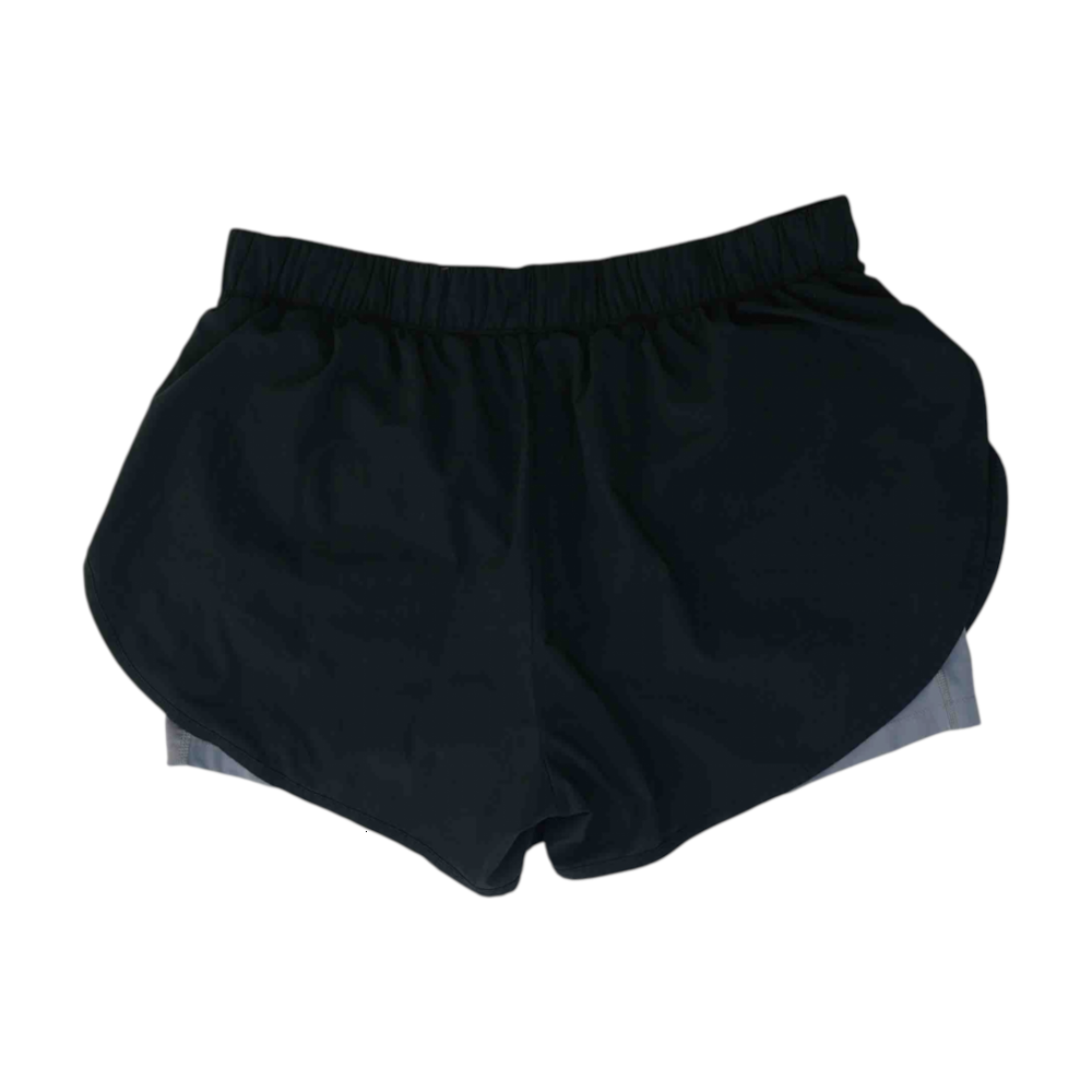 Black Solid Active Shorts