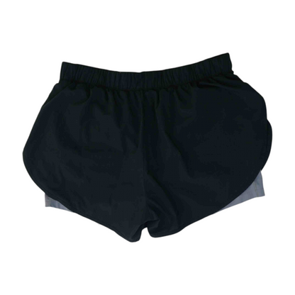 Black Solid Active Shorts