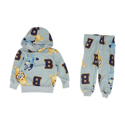 Blue Print Long Sleeve Set
