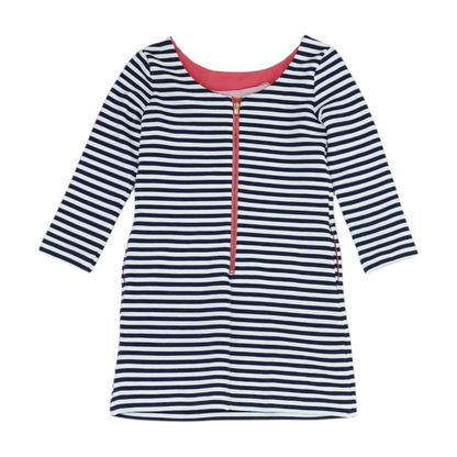 Navy Striped Dress