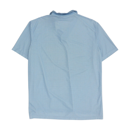 Blue Floral Short Sleeve Polo