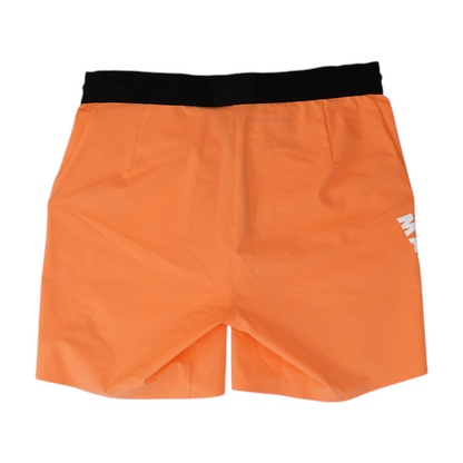 Orange Solid Active Shorts