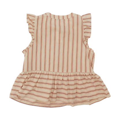 Beige Striped Blouse