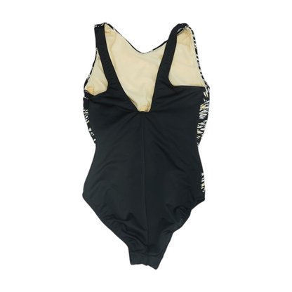 Black Abstract One-Piece