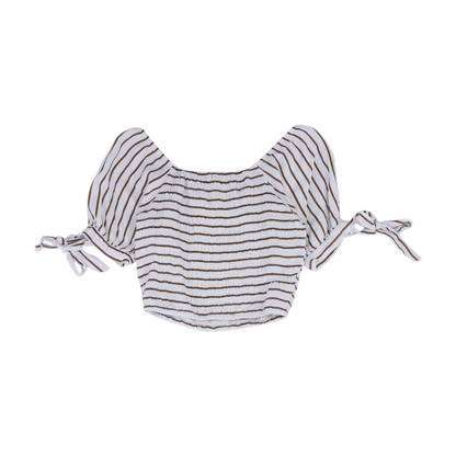 Brown Striped Blouse