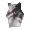 Black Tie-Dye Blouse