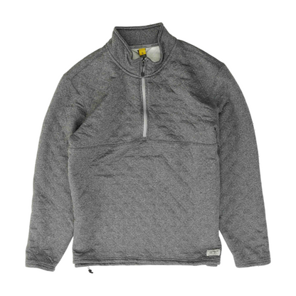 Gray Solid 1/4 Zip Pullover