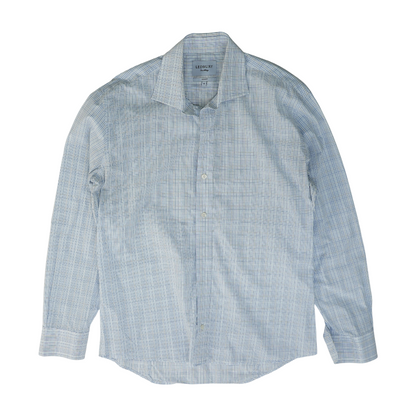 White Plaid Long Sleeve Button Down