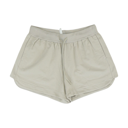 Beige Solid Active Shorts