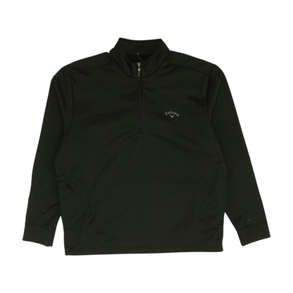 Black Solid 1/4 Zip Pullover