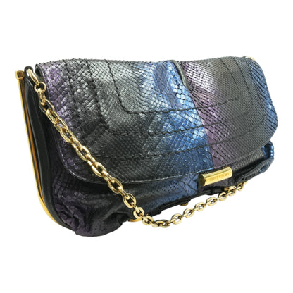 Tricolor Exotic Leather Frame Purse
