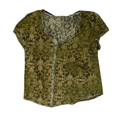 Green Print Blouse