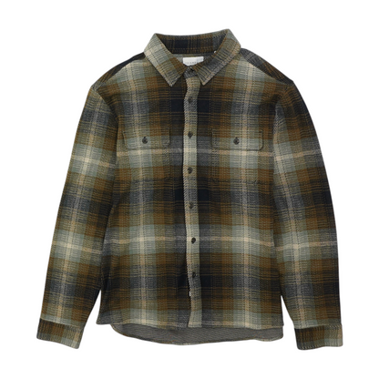 Green Plaid Flannel Button Down
