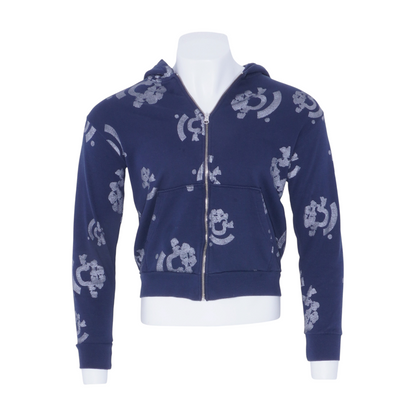 Navy Fall-Winter 2024 Bstroy Tears Zip Hoodie Jacket
