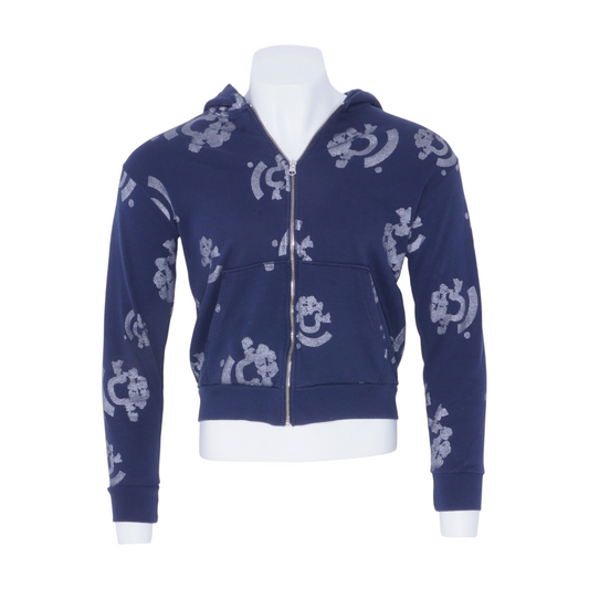 Navy Fall-Winter 2024 Bstroy Tears Zip Hoodie Jacket