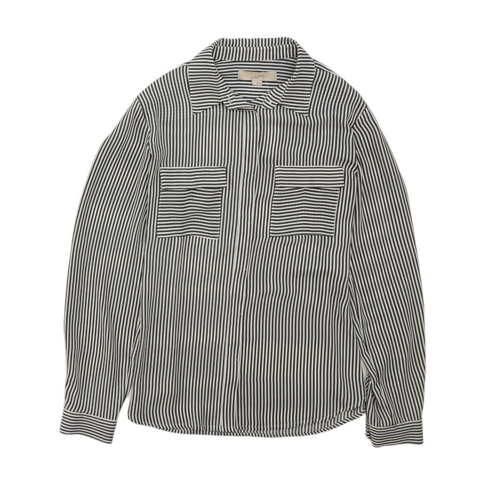 Black Striped Button Down