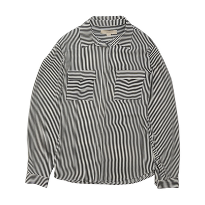 Black Striped Button Down
