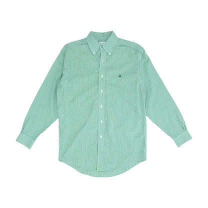 Green Check Long Sleeve Button Down