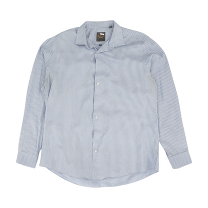 Blue Striped Long Sleeve Button Down