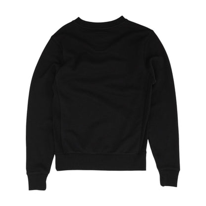 Black Solid Sweatshirt Pullover