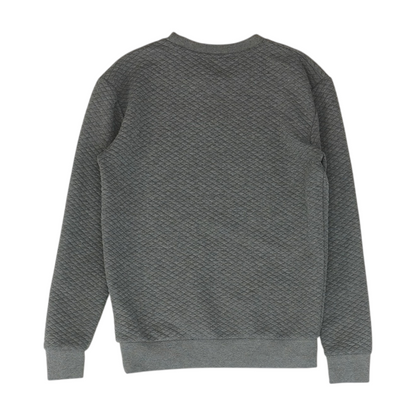 Gray Solid Sweatshirt Pullover