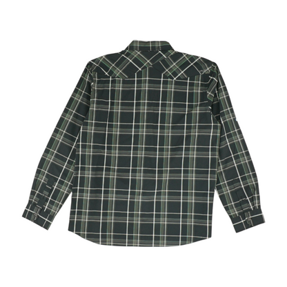Gray Plaid Long Sleeve Button Down