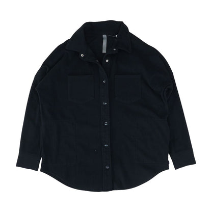 Black Solid Button Down
