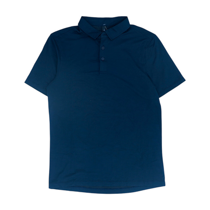 Navy Solid Short Sleeve Polo