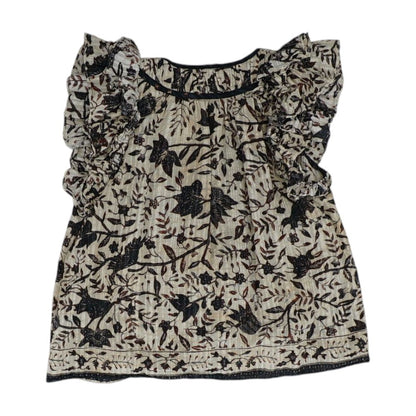Beige Floral Blouse