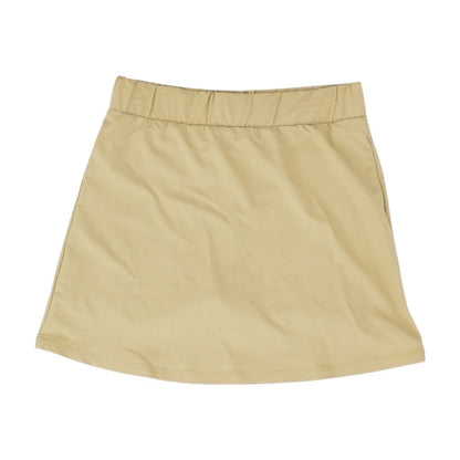 Tan Solid Skort Skirt