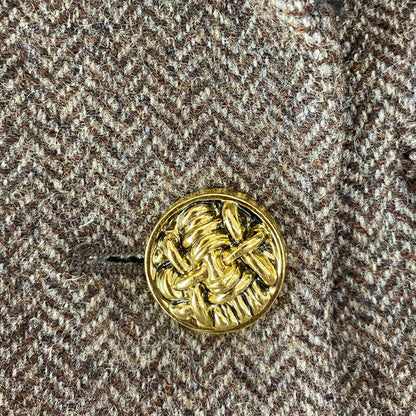 Brown Chevron Wool Jacket