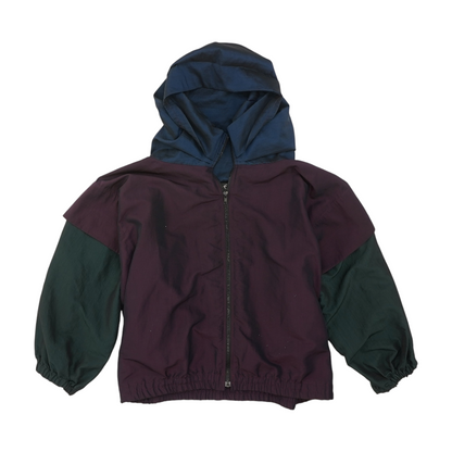 Vintage Purple Color Block Jacket