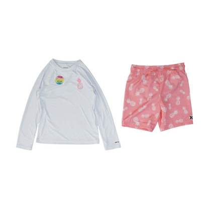 Pink Graphic Swim Set