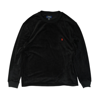 Black Solid Pajama Top