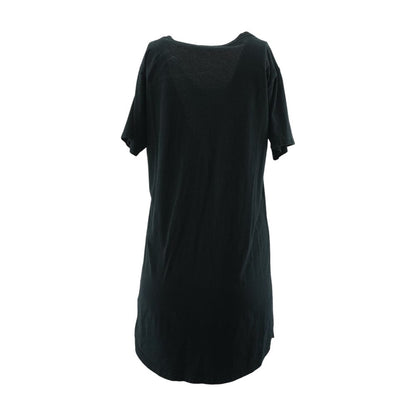 Black Solid Mini Dress