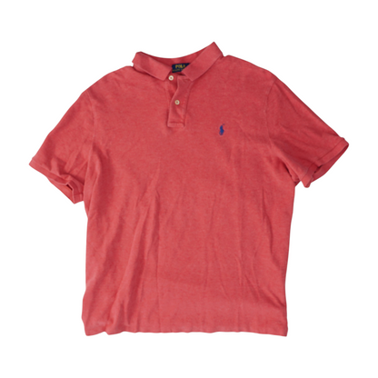 Red Solid Short Sleeve Polo