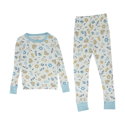 White Print Pajama Set