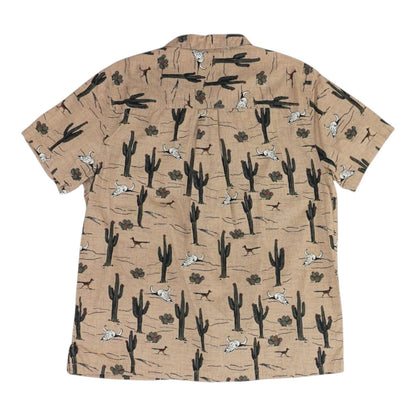 Brown Misc Short Sleeve Button Down