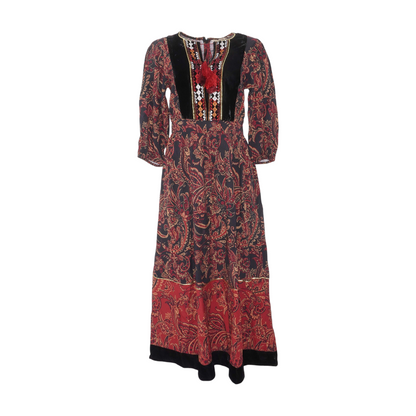 Black Floral Midi Dress